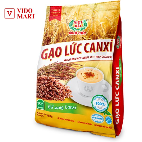 ngũ cốc gạo lức canxi Việt Đài 450gram