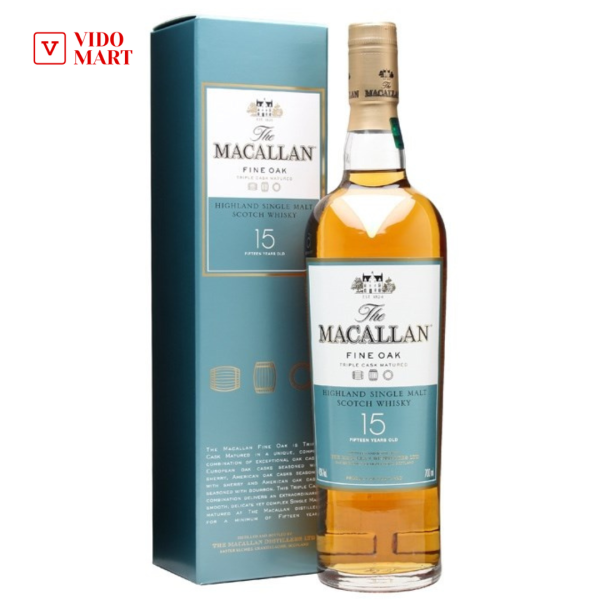 Rượu MACALLAN 15 Năm - FINE OAK 700 ml / 43%