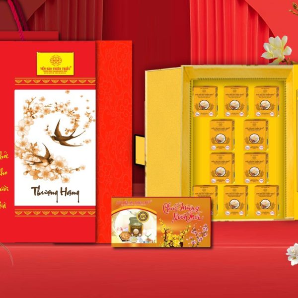 Hộp Quà Tặng Yến sào cao cấp Thiên Triều Đông trùng (hộp 10 lọ) 22%