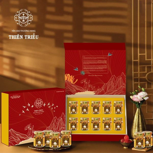 Hộp Quà Tặng Yến sào cao cấp Thiên Triều Đông trùng (hộp 10 lọ) 22%