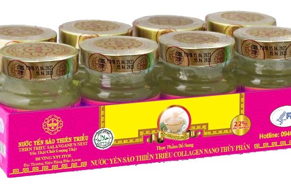 Lốc 8 hũ nước yến sào cao cấp Thiên Triều (Collagen) 70ml/hũ