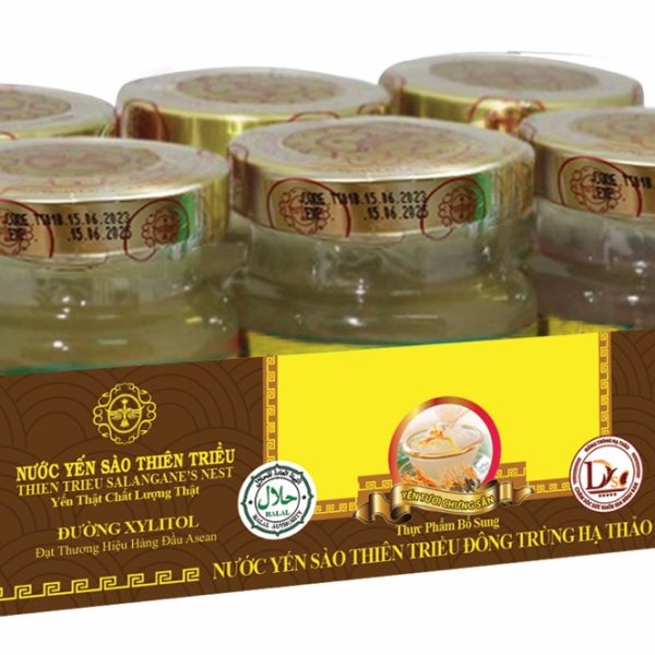 Lốc 6 hủ nước yến sào cao cấp Thiên Triều Đông Trùng 70ml/hủ